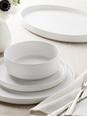 The Cellar Aaden Matte Stackable Oval Serve Platter, Exclusively at Macy's NWT